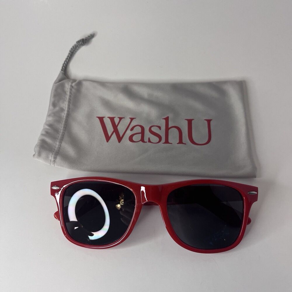 Red WashU Sunglasses with Case